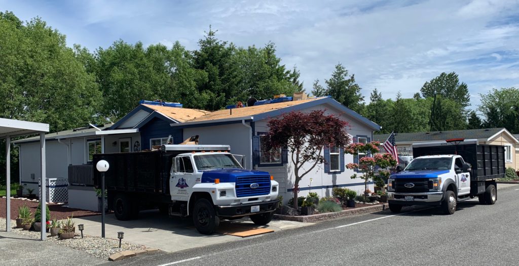 Residential Roofing Project in progress in Alger, WA.